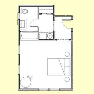 Room 105 floor plan